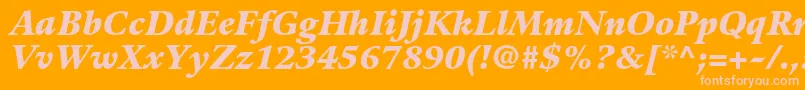 GuardiltstdBlackitalic Font – Pink Fonts on Orange Background
