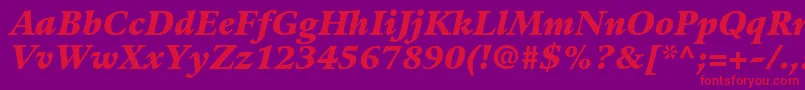 GuardiltstdBlackitalic Font – Red Fonts on Purple Background