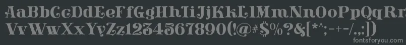 フォントLissainDidone – 黒い背景に灰色の文字