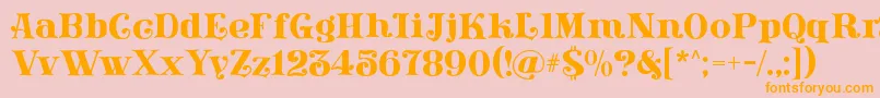 LissainDidone Font – Orange Fonts on Pink Background