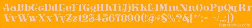 LissainDidone Font – Pink Fonts on Orange Background