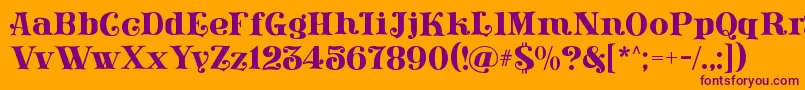 Подробнее о шрифте LissainDidone Шрифт LissainDidone – фиолетовые шрифты на оранжевом фоне