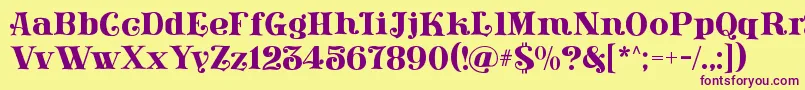 More about LissainDidone Font LissainDidone Font – Purple Fonts on Yellow Background