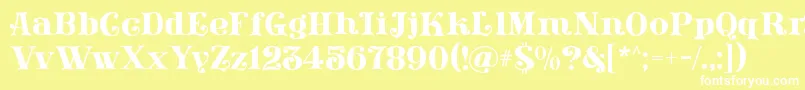 LissainDidone Font – White Fonts on Yellow Background