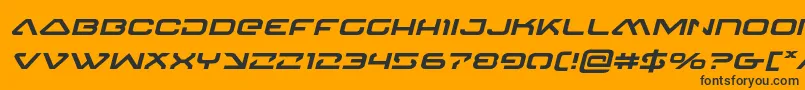 Шрифт 4114blasterv2expandital – чёрные шрифты на оранжевом фоне