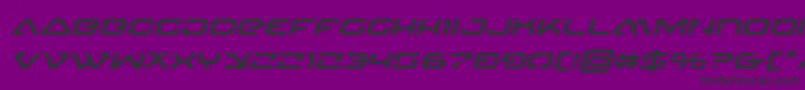 4114blasterv2expandital Font – Black Fonts on Purple Background