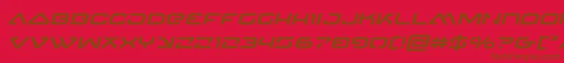 4114blasterv2expandital Font – Brown Fonts on Red Background