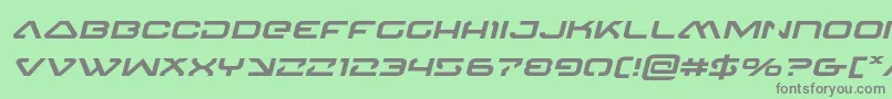 4114blasterv2expandital Font – Gray Fonts on Green Background
