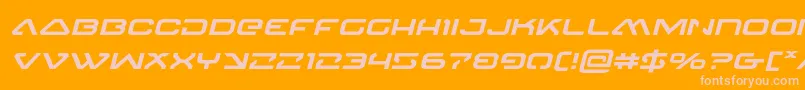 フォント4114blasterv2expandital – オレンジの背景にピンクのフォント