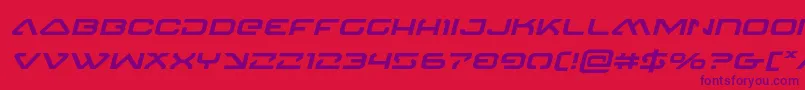 Police 4114blasterv2expandital – polices violettes sur fond rouge
