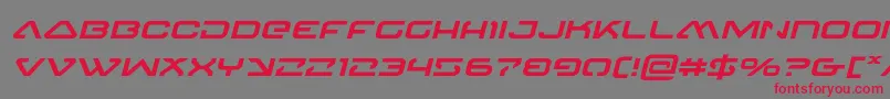 4114blasterv2expandital Font – Red Fonts on Gray Background