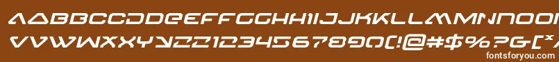4114blasterv2expandital Font – White Fonts on Brown Background