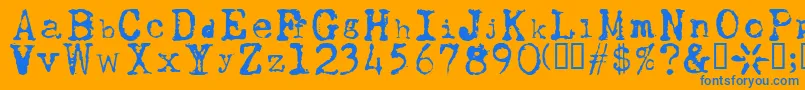 Lisätietoja UwjackBeta-fontista UwjackBeta-fontti – siniset fontit oranssilla taustalla