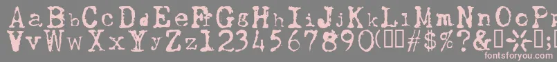 UwjackBeta-fontti – vaaleanpunaiset fontit harmaalla taustalla