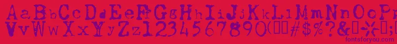UwjackBeta Font – Purple Fonts on Red Background