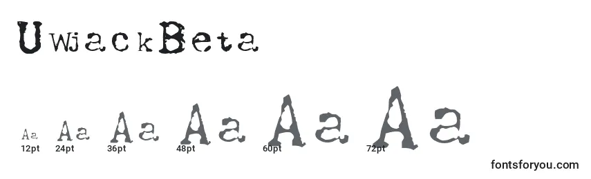 UwjackBeta Font Sizes