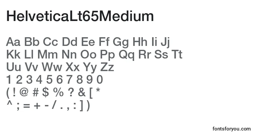 Schriftart HelveticaLt65Medium – Alphabet, Zahlen, spezielle Symbole