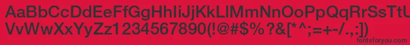 HelveticaLt65Medium Font – Black Fonts on Red Background