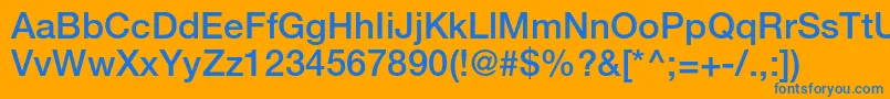 HelveticaLt65Medium Font – Blue Fonts on Orange Background
