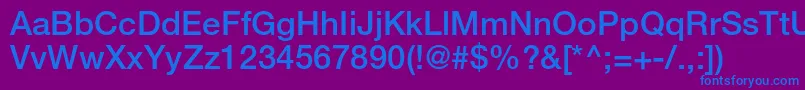 HelveticaLt65Medium Font – Blue Fonts on Purple Background