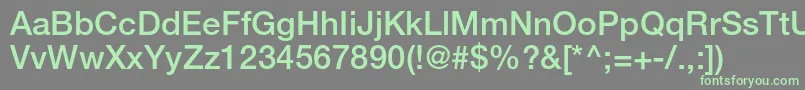HelveticaLt65Medium Font – Green Fonts on Gray Background