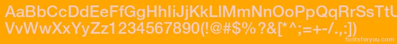 HelveticaLt65Medium Font – Pink Fonts on Orange Background