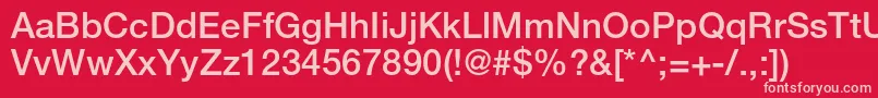 HelveticaLt65Medium Font – Pink Fonts on Red Background