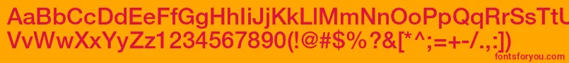 HelveticaLt65Medium Font – Red Fonts on Orange Background