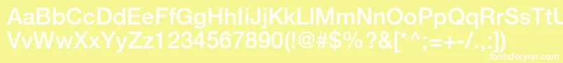 HelveticaLt65Medium Font – White Fonts on Yellow Background