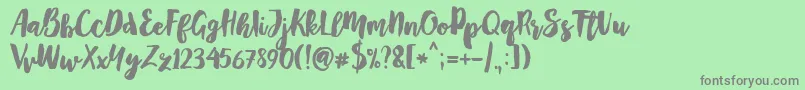 Mayton Font – Gray Fonts on Green Background