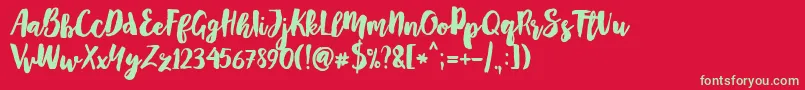 Mayton Font – Green Fonts on Red Background