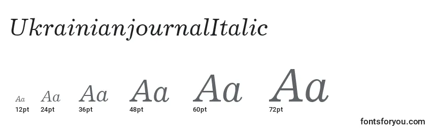 UkrainianjournalItalic Font Sizes