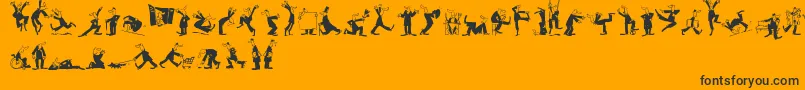 MaennekenLtBlack Font – Black Fonts on Orange Background