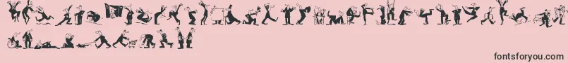 MaennekenLtBlack Font – Black Fonts on Pink Background