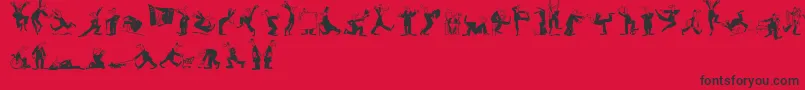 MaennekenLtBlack Font – Black Fonts on Red Background