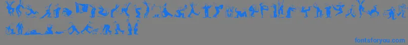 MaennekenLtBlack Font – Blue Fonts on Gray Background