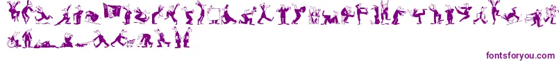 MaennekenLtBlack Font – Purple Fonts on White Background