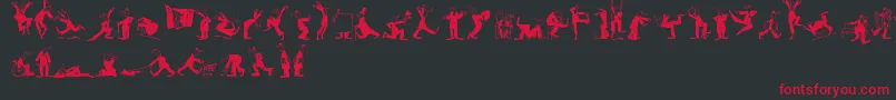 MaennekenLtBlack Font – Red Fonts on Black Background