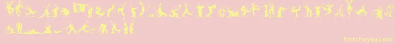 MaennekenLtBlack Font – Yellow Fonts on Pink Background