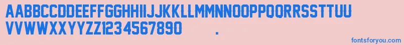 LegendM54 Font – Blue Fonts on Pink Background