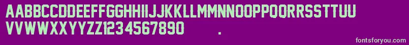 LegendM54 Font – Green Fonts on Purple Background