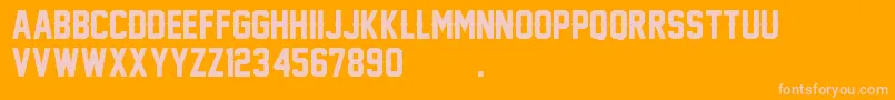 LegendM54 Font – Pink Fonts on Orange Background