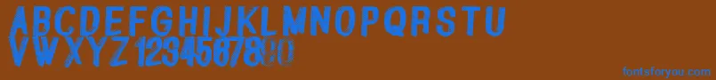 Greatshadow Font – Blue Fonts on Brown Background