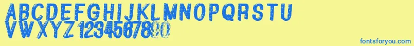 Greatshadow Font – Blue Fonts on Yellow Background