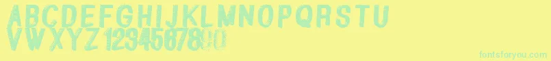 Greatshadow Font – Green Fonts on Yellow Background