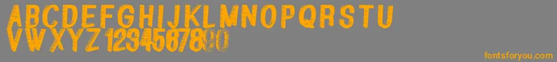 Greatshadow Font – Orange Fonts on Gray Background