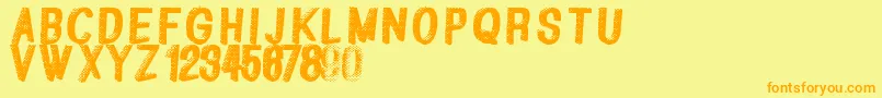 Greatshadow Font – Orange Fonts on Yellow Background