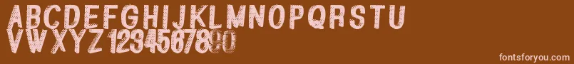 Greatshadow Font – Pink Fonts on Brown Background