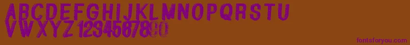 Greatshadow Font – Purple Fonts on Brown Background