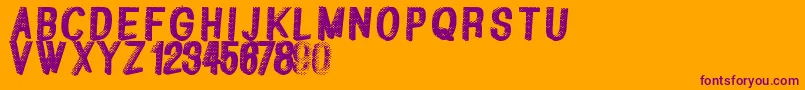 Greatshadow Font – Purple Fonts on Orange Background